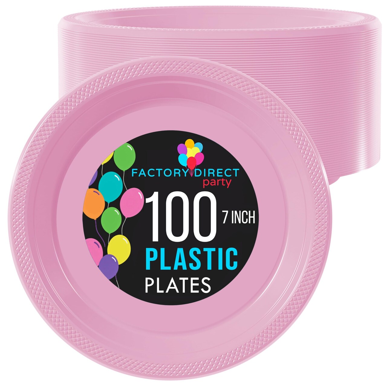 Party Solids Plastic Plates For Party Disposable Plates Heavy Duty Supplies 100 Pcs Plastic Dinnerware Sets Heavy Duty 350 GSM Disposable Dinnerware Set by Exquisite